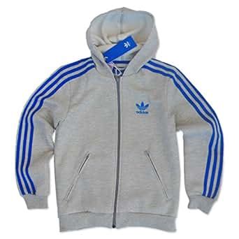 blue and gray Adidas hoodie